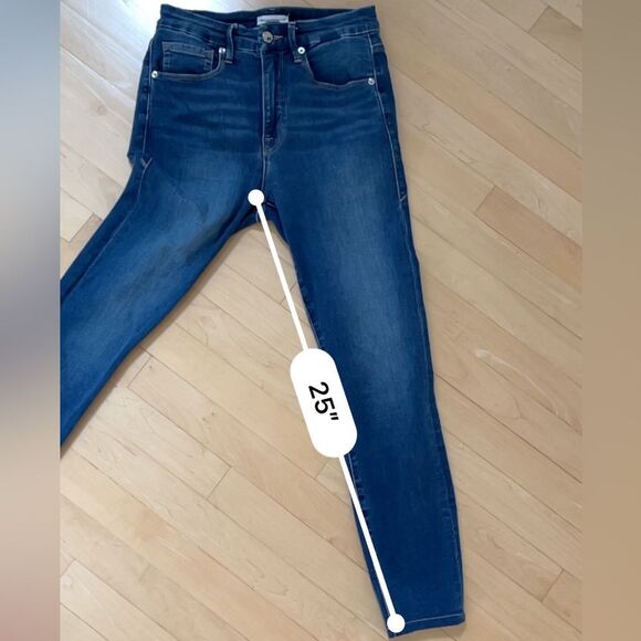Good American Good Waist High Rise Cropped Skinny Jeans 4/27 - Picture 3 of 12